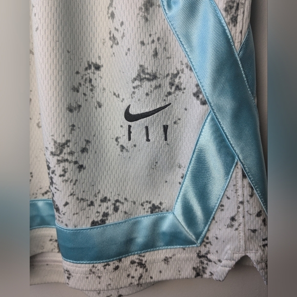 Shorts Nike Fly Feminino Women Size Medium Blue And Black Marble Pattern - Picture 8 of 13